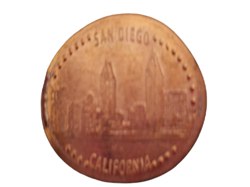 San Diego commemorative pressed penny